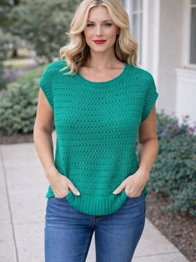 Moda International Top Teal Women's Size XS Short Sleeve Casual Wear